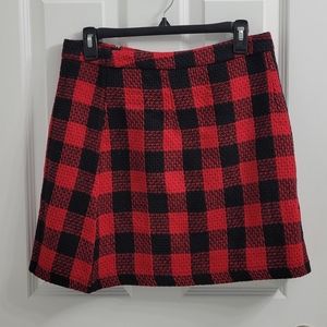 Persun Checkered Mini Skirt